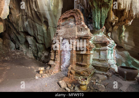 Khmer Phnom Chhnork cave temple hindou dans la province de Kampot, au Cambodge Banque D'Images