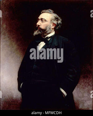 Léon Gambetta (1838 - 1882) Homme d'État français Banque D'Images