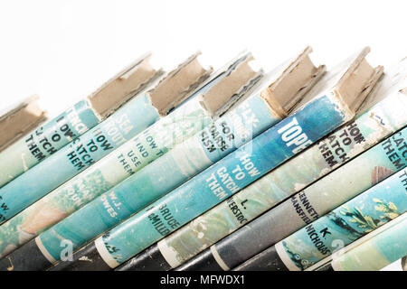 Une sélection de la vaste série de la façon de les attraper par les éditeurs de livres de pêche poche Herbert Jenkins qui a commencé en 1954 avec différents Banque D'Images