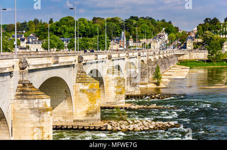 Pont Wilson à Tours - France, région Centre Banque D'Images