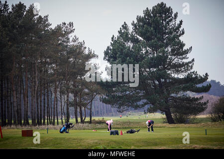 Formby, Arrondissement de Sefton, Merseyside, Angleterre. Formby Golf Club club house Banque D'Images