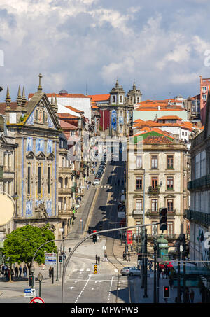 Vue de la Rua 31 de Janeiro à Porto, Portugal Banque D'Images