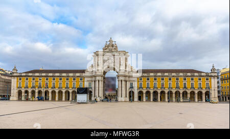 Place do Comercio à Lisbonne - Portugal Banque D'Images