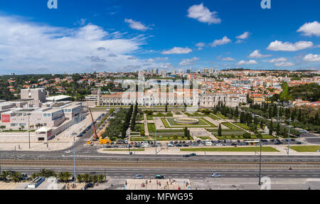 Vue aérienne du Monastère des Hiéronymites à Lisbonne, Portugal Banque D'Images