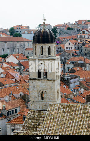 Architecture de la vieille ville de Dubrovnik, en Croatie. Vue depuis les remparts Banque D'Images