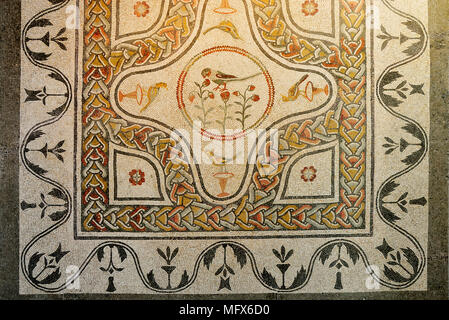 Mosaïque romaine, 3ème ANNONCE de siècle. Collection du Palais Massimo / Museo Nazionale Romano. Rome, Italie Banque D'Images