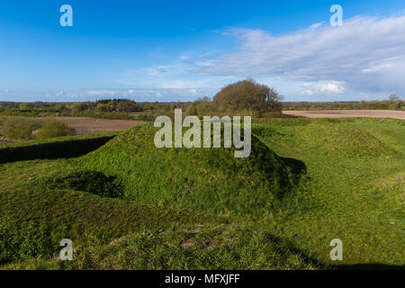 Bastion 14, une modification de la construction de la cité médiévale ou Daneverk le Danevirke pour allemand - guerre de 1864 Danois, Dannewerk, Schleswig, Allemagne, Europe Banque D'Images