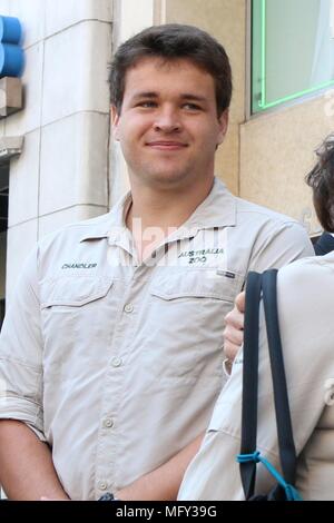 Los Angeles, CA, USA. Apr 26, 2018. Chandler Powell à la cérémonie d'intronisation à titre posthume pour l'étoile sur le Hollywood Walk of Fame pour Steve Irwin, Hollywood Boulevard, Los Angeles, CA, le 26 avril 2018. Credit : Priscilla Grant/Everett Collection/Alamy Live News Banque D'Images