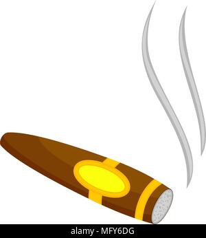 Cartoon couleur cigare Illustration de Vecteur