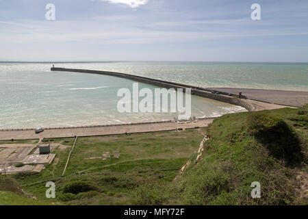 Newhaven pier dans l'East Sussex Banque D'Images