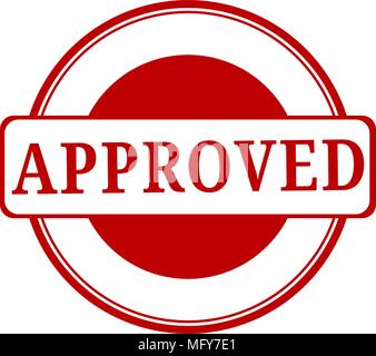 Approuvé. stamp. rouge rond grunge approuvé signe. Grunged approuver stamp10 eps Illustration de Vecteur