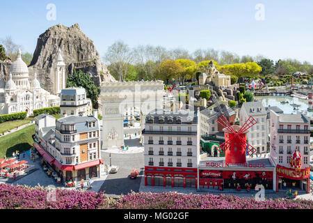 Sites touristiques de Paris à Miniland France, Legoland Windsor Resort, Windsor, Berkshire, Angleterre, Royaume-Uni Banque D'Images