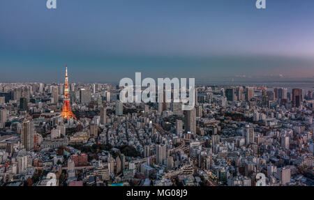 La ville de Tokyo à partir de eyriel shot Banque D'Images