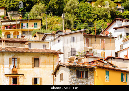 Gandria, un village, sur la rive nord du lac de Lugano, qui est au cœur de ce trimestre. Banque D'Images