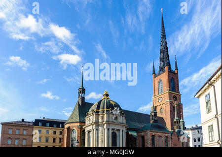 Église Riddarholm Riddarholmen, ('l''îlot des Chevaliers), vieille ville, Stockholm, Suède. Banque D'Images