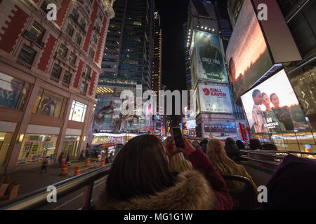 Photo du haut de la tour bus à New York City Banque D'Images