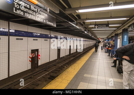 Station de métro Canal Street, Manhattan NYC Banque D'Images