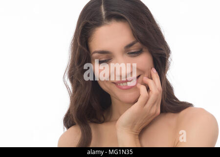 Portrait d'une magnifique femme brune d'âge moyen Banque D'Images