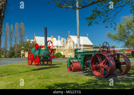 Détail de l'historique Musée ferroviaire de Tenterfield dans la région de la Nouvelle-Angleterre de la Nouvelle Galles du Sud, près de la frontière de l'État du Queensland, en Australie. Banque D'Images