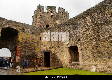 Conway Castle est une fortification médiévale à Conwy, Pays de Galles, site du patrimoine mondial de l'UNESCO Banque D'Images