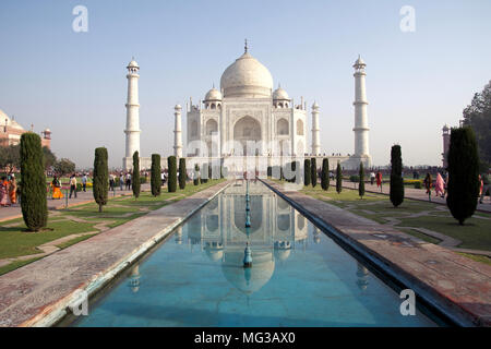 Taj Mahal à Agra, Inde Banque D'Images