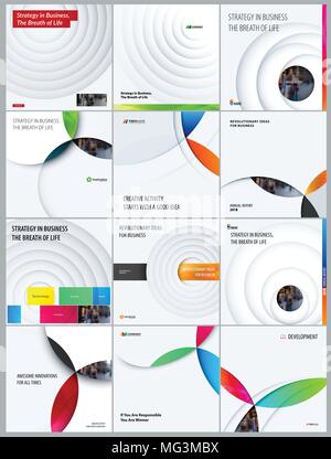 Set. Abstract design de la lumière des éléments de vecteur coloré pour fond moderne avec des cercles ombres pour stigmatiser d'affaires. Illustration de Vecteur