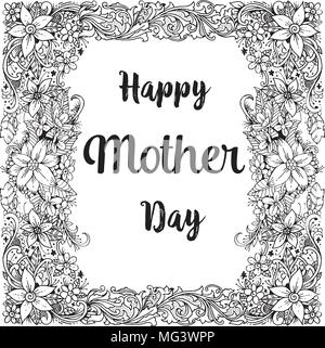 Happy mother day belle carte gretting Illustration de Vecteur