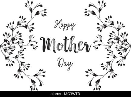 Happy mother day belle carte gretting Illustration de Vecteur