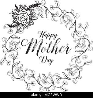 Happy mother day belle carte gretting Illustration de Vecteur