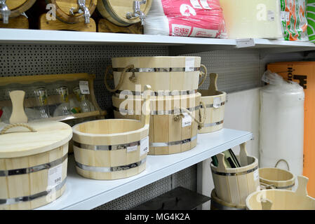 Gryazi, Russie - août 08. 2016. Ministère des marchandises pour un bain dans l'hypermarché Prorab Banque D'Images