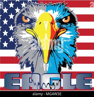Eagle head t shirt graphic vector Illustration de Vecteur