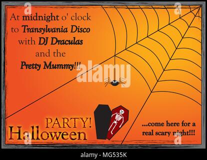 Halloween party invitation card Illustration de Vecteur