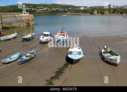 Bateaux amarrés à Port Erin, sur la côte ouest de l'île de Man Banque D'Images