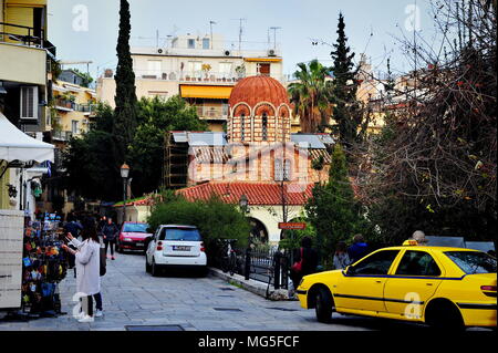 Athènes, Grèce - 18 février : de la rue au centre-ville d'Athènes le 18 février 2018. Banque D'Images