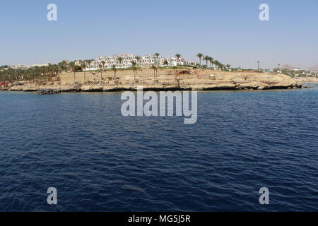 Vue à partir de la location sur la côte de la Mer Rouge Banque D'Images