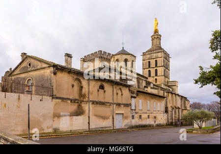 Cathédrale Notre-Dame des Doms d'Avignon, France Banque D'Images