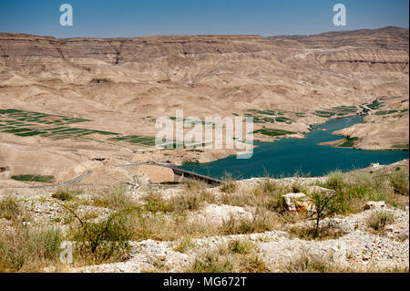 La Mer Morte (vue aérienne), Jordanie Banque D'Images