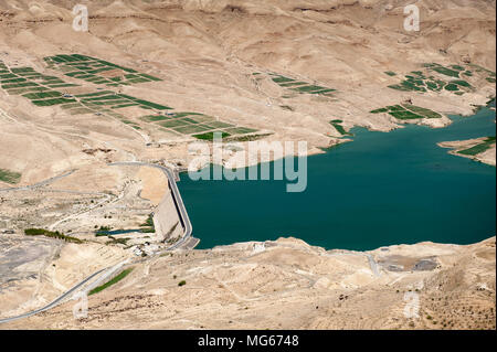 La Mer Morte (vue aérienne), Jordanie Banque D'Images