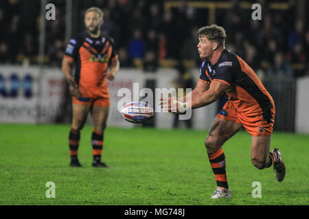 27 AVRIL 2018 , Mend-A-tuyau Jungle, Castleford, England ; Betfred Super League rugby, Castleford Tigers v Wakefield Trinity ; Adam Milner de Castleford Tigers Banque D'Images