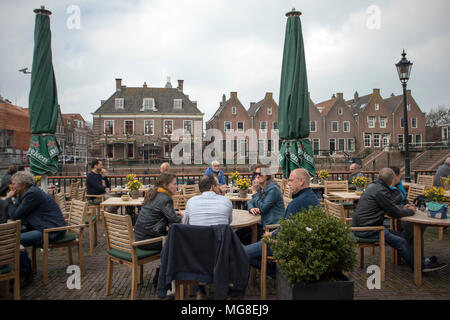 Lemmer , Hollande - 14 avril 2018 vieux bâtiment dans petit village Muiden Banque D'Images