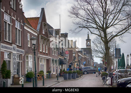 Lemmer , Hollande - 14 avril 2018 vieux bâtiment dans petit village Muiden Banque D'Images