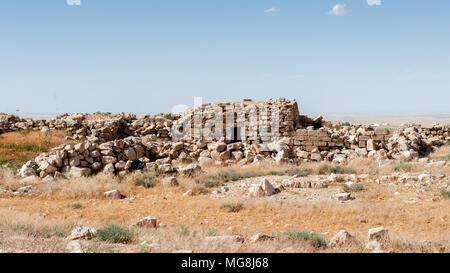 Umm al-Rasas, ruines de l'époque romaine, byzantine et civilisations musulmanes. Banque D'Images