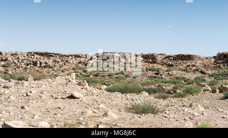 Umm al-Rasas, ruines de l'époque romaine, byzantine et civilisations musulmanes. Banque D'Images