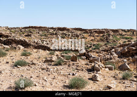 Umm al-Rasas, ruines de l'époque romaine, byzantine et civilisations musulmanes. Banque D'Images