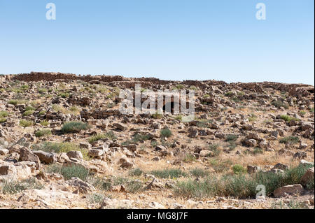 Umm al-Rasas, ruines de l'époque romaine, byzantine et civilisations musulmanes. Banque D'Images