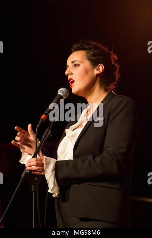 Turin, Italie. Apr 26, 2018. Torino, Italie. 26 avril 2018. Singer Marion Rampal effectuant à Torino Jazz Festival Crédit : Marco Destefanis/Pacific Press/Alamy Live News Banque D'Images