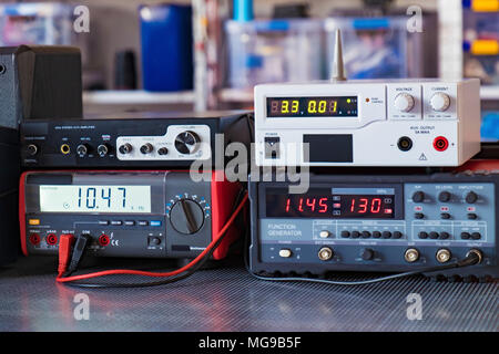 Laboratoire d'électronique. Banque D'Images