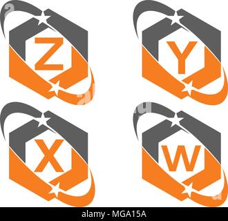 Swoosh modèle Star Illustration de Vecteur