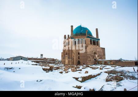 Dôme de Soltaniyeh Soltaniyeh, District de Abhar County, province de Zanjan, Iran. Banque D'Images