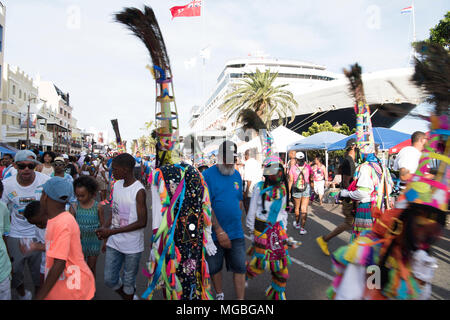 Les Bermudes jour street party, Front Street, Hamilton. Banque D'Images